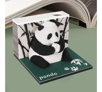 dohobby Bloc-notes Panda 3D Art Papier Carte Artisanat DIY Cadeau Créatif Décoration de Bureau 217 Feuilles Papier Sculpté Bloc-notes Bloc-notes Adhésif Note
