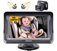 DoHonest Caméra de voiture pour bébé HD 1080p avec écran - Siège de sécurité enfant Miroir de voiture pour bébé pour visage arrière 5 minutes Installation facile Vision nocturne V33