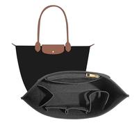 DOIAPUOS Inserts de rangement en feutre pour sac à main Longchamp Le Pliage L (noir, taille L)