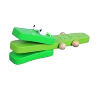 Doigt De Castagnette De Crocodile - Clapper en Bois À Rythme Animal De Dessin Animé | Jouet À Percussion Musicale pour , Instrument D'éducation Précoce | Panneau Sonore Léger Vert