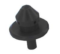 Doigt de rinçage pour faisceau trayeur, noir Ø 24mm raccord universel; connexion 12mm