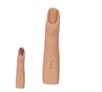 Doigt d'entraînement des ongles en silicone - Modèle de faux doigt pliable avec articulations | Outil d'entraînement de manucure, application de gel pour débutants et professionnels