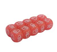 Doigt deviner Les dés définir des Ciseaux de Roche Lumineux en Papier Plastique dés pour Jeux de société et Plaisir en Famille 10 pièces 20 mm Taille (Rose)