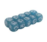 Doigt deviner Les dés définir des Ciseaux de Roche Lumineux en Papier Plastique dés pour Jeux de société et Plaisir en Famille 10 pièces 20 mm Taille (Bleu)