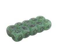 Doigt deviner Les dés définir des Ciseaux de Rock Lumineux Dice de Jeu de Papier pour Les Jeux de société Family Fun Plastic 20 mm 10pcs (Vert)