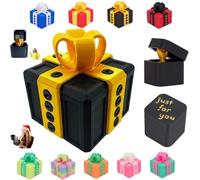 Doigt d'honneur, Coffret Cadeau Humoristique Adulte, Boite Cadeau Surprise Doigt, Boîte à Surprise Farce et Attrape 3D Figurine Doigt d'honneur Inutile et Décalée pour Anniversaire Noël Fêtes (D)