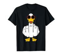 Doigt d'honneur Drôle Canard Inapproprié Rude Antisocial T-Shirt Graphique avec Valeur