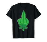 Doigt d'honneur feuille de cannabis - I Don't Give A Fuck T-Shirt