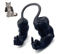 Doigt d'honneur pour Chat, Collier pour Chat avec Bras, Collier Costume d'halloween Créatif et Amusant, Décoration de Cou à Suspendre Imprimée en 3D, Accessoires(Noir,Large)
