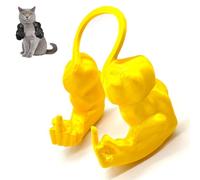 Doigt d'honneur pour Chat, Collier pour Chat avec Bras, Collier Costume d'halloween Créatif et Amusant, Décoration de Cou à Suspendre Imprimée en 3D, Accessoires(Gold,Large)