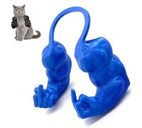 Doigt d'honneur pour Chat, Collier pour Chat avec Bras, Collier Costume d'halloween Créatif et Amusant, Décoration de Cou à Suspendre Imprimée en 3D, Accessoires(Blue,Small)