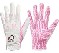 Doigt Dix Gants de golf pour femme main gauche droite avec paume antidérapante pour toutes les conditions météorologiques doux et antidérapants, L