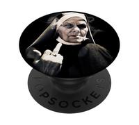 Doigt du Milieu avec Attitude Bizarre drôle sœur impie PopSockets PopGrip Adhésif