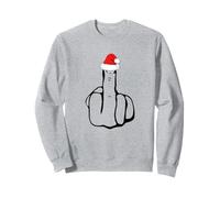Doigt du milieu Jolly As Fuck Blague adulte Offensive Noël Sweatshirt
