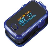 Doigt oxymètre SPO2 de pouls & Moniteur de fréquence cardiaque Blanc - PILES, ETUI EN SILICONE DE PROTECTION/RANGEMENT/TRANSPORT ET INSTRUCTIONS INCLUS - Grand écran LED, Anti-secousses, 6 Modes d'affichage, Valeur d'alarme réglable - RAPIDE, CLAIRE ET PRECIS!