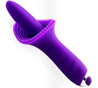Doigt vibrant sexuel silencieux 14cm Vibromasseur Amazon avec langue 5cm et 10 modes stimulateur clitoridien USB en silicone doux FOPS M79-2