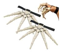 Doigts Articulés - Extensions de Doigts Griffes Squelettiques Articulées pour Cosplay,Accessoire de Déguisement et Accessoire Costume pour Femmes Hommes Maison Hantée Fête Déguisée Halloween