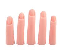 Doigts d'entraînement pour ongles en acrylique | Faux doigt magnétique en silicone souple | Main de mannequin flexible réaliste pour débutants et amateurs de , artistes en salon