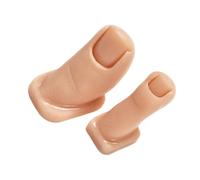 Doigts Factices de Pédicure, Réalisme Lifelike, Lot 2 Pièces | Formation Pro en Écoles D’onglerie, Texture Souple Beige, pour Faux Ongles et Techniques Acryliques