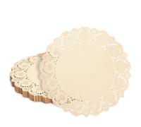 Doilies Rondes en Papier pour Dentelle (Paquet de 250) Napperons en Papier décoratif en Vrac pour présentoirs à Desserts et pâtisseries - Brun, 12 Pouces de diamètre