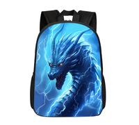 DOINBEE Blue Dragon Sac à dos cool Lightning Dragon pour enfants, garçons, filles, adolescents, sac à dos décontracté simple et moderne pour ordinateur portable, cadeau de rentrée scolaire pour