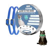 DOINEUFL Lot de 2 colliers lumineux pour chat pour éviter les infections, design spécial résistant à l'eau, collier réglable pour chat, phosphorescent, contient des huiles essentielles naturelles