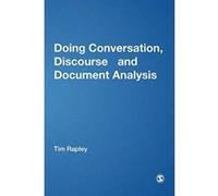 Doing Conversation, Discourse and Document Analysis (Qualitative Research Kit) - [Version Originale] Inconnu (Auteur)