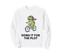 Doing It for The Plot Frog Funny Gen Z Meme Trending Slang Sweatshirt
