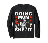 Doing Mom She/it Costume de Squelette Amusant pour Femme Manche Longue