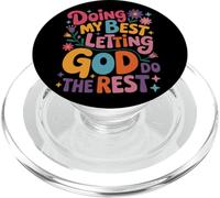 Doing My Best Let God Do The Rest PopSockets PopGrip pour MagSafe