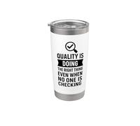 Doing the Right Thing | Cadeau de célébration de la Journée mondiale de la qualité Gobelet isotherme en acier inoxydable double paroi