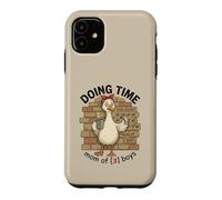 Doing Time Mom of 3 Boys Goose Fun Mama Life Parenting Humour Coque pour iPhone 11