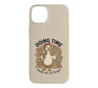 Doing Time Mom of 3 Boys Goose Fun Mama Life Parenting Humour Coque pour iPhone 14 Plus