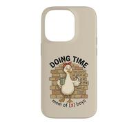 Doing Time Mom of 3 Boys Goose Fun Mama Life Parenting Humour Coque pour iPhone 14 Pro