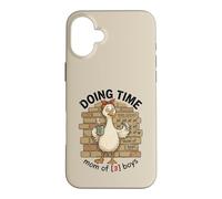 Doing Time Mom of 3 Boys Goose Fun Mama Life Parenting Humour Coque pour iPhone 16 Plus