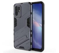 DOINK Coque Antichoc pour Oppo A94 5G, Housse Etui Armure TPU+PC Protection Case Cover avec Béquille - Grise