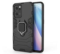 DOINK Coque Armor pour OnePlus Nord CE 2 5G, Housse TPU+PC Antichoc avec Anneau Béquille - Noir