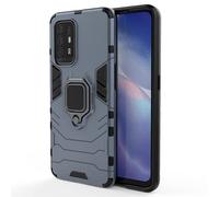 DOINK Coque Armor pour Oppo A94 5G, Housse TPU+PC Antichoc avec Anneau Béquille - Bleu