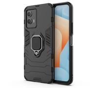 DOINK Coque Armor pour Vivo Y55 5G, Housse TPU+PC Antichoc avec Anneau Béquille - Noir
