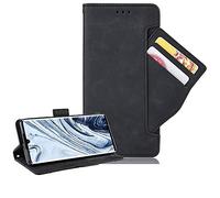 DOINK Coque Convient pour Oppo A94 5G, PU Cuir et TPU Silicone Housse avec Fentes Wallet Portefeuille Etui avec Pack de Cartes Supplémentaires - Noir