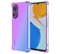 DOINK Coque en Coloré Pente pour Huawei Honor X7, Translucide TPU Silicone Etui avec Antichoc Bumper - Bleu Violet