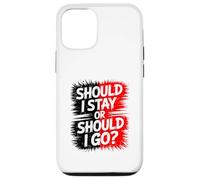 Dois-Je Rester ou partir ? Design Disco Amusant, Vintage, Party Rock. Coque pour iPhone 12/12 Pro