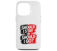 Dois-Je Rester ou partir ? Design Disco Amusant, Vintage, Party Rock. Coque pour iPhone 13 Pro