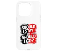 Dois-Je Rester ou partir ? Design Disco Amusant, Vintage, Party Rock. Coque pour iPhone 15 Pro