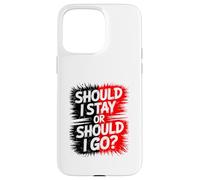 Dois-Je Rester ou partir ? Design Disco Amusant, Vintage, Party Rock. Coque pour iPhone 15 Pro Max