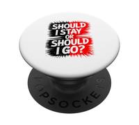 Dois-Je Rester ou partir ? Design Disco Amusant, Vintage, Party Rock. PopSockets PopGrip Adhésif
