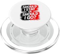 Dois-Je Rester ou partir ? Design Disco Amusant, Vintage, Party Rock. PopSockets PopGrip pour MagSafe