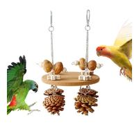 d'oiseaux pour perruches Balançoire à mâcher naturelle interactive amusante