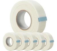 doitBau Lot de 6 rouleaux de bande de joints, tissu d'armature, autocollant, résistant aux déchirures, fibre de verre, 50 mm x 90 m, rouleau de 6 rouleaux de 540 m pour plaque de plâtre, réparation de