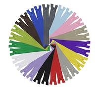 DOITEM 30pcs 15cm Invisible Multicolore Nylon Bobine Fermetures À Glissière pour Coudre et Artisanat 15 Couleurs